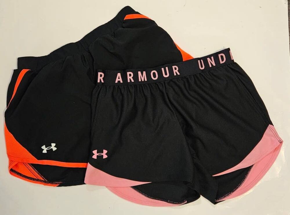 2 Pair Women's Loose Fit Under Armour Shorts Size Small Athletic Basketball